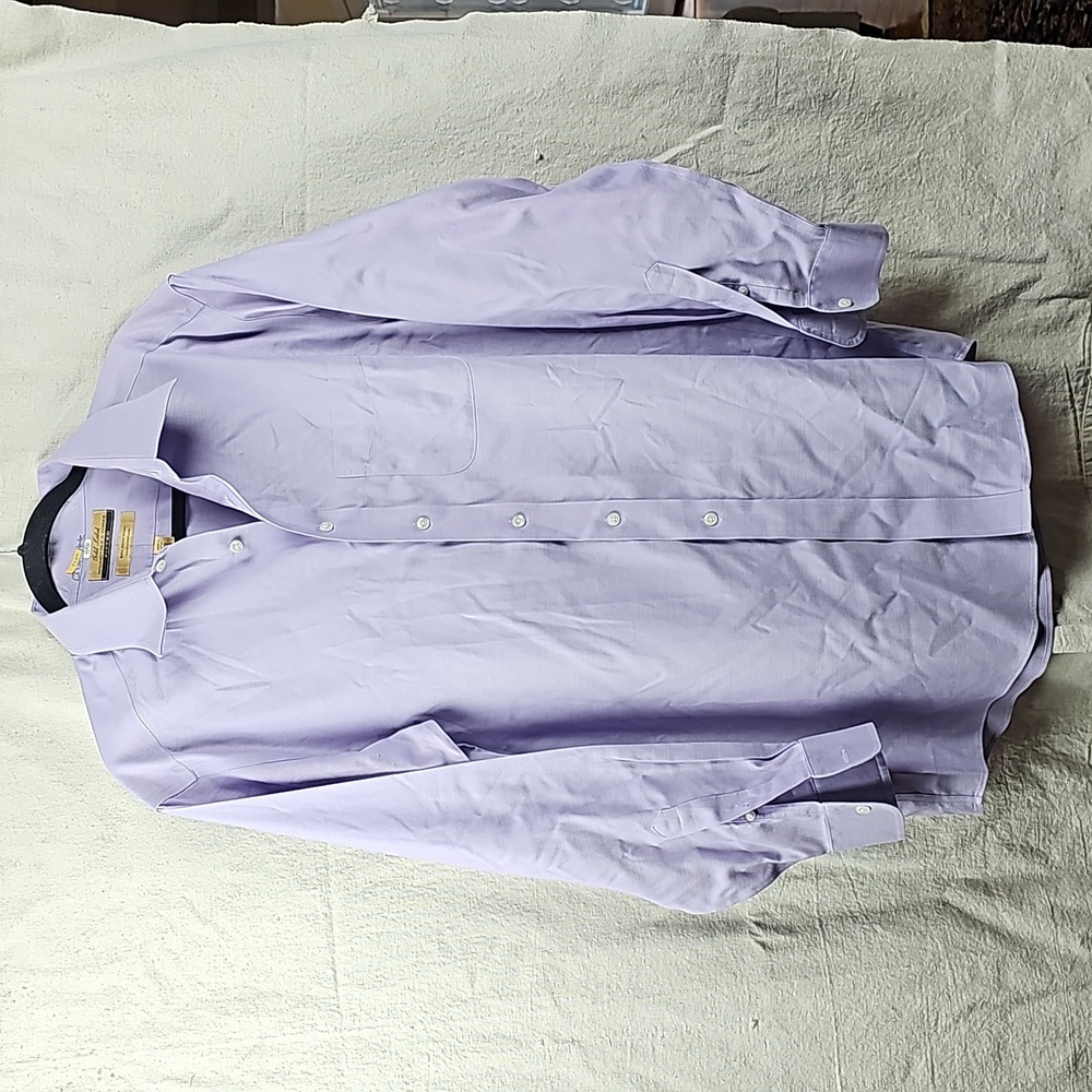 Gold Label Roundtree & Yorke Mens Fitted Button Up Long Sleeve Dress Shirt